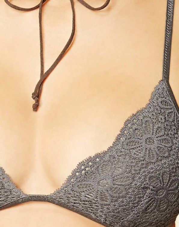 Brasier floral de gamuza sintética