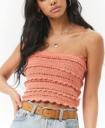 Top de crochet tubo recortado