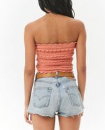 Top de crochet tubo recortado