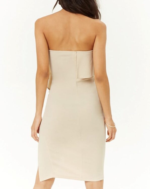 Vestido de tubo con volantes