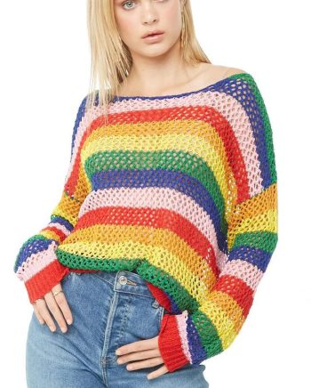 Buzo abierto de rayas múltiples