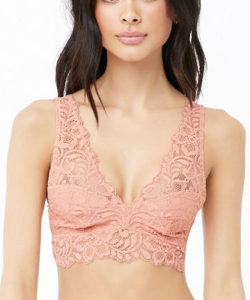 Bralette floral de encaje