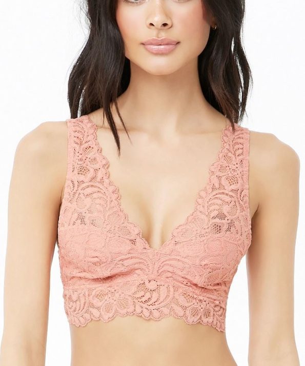 Bralette floral de encaje