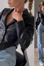 Chaqueta De Cuero Sintético