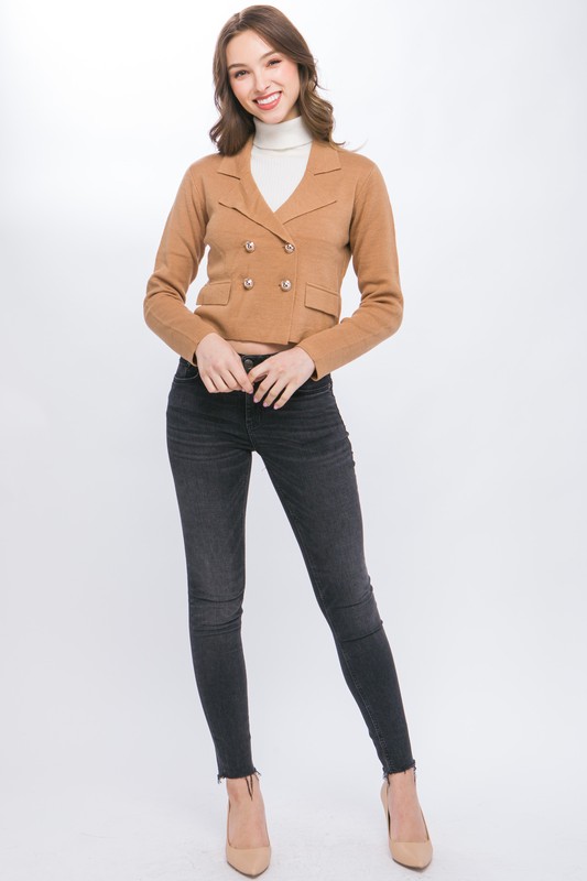 Cardigan casual de manga larga para mujer