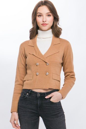 Cardigan casual de manga larga para mujer