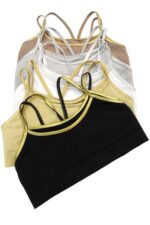 Top corto escote cruzado con tirantes