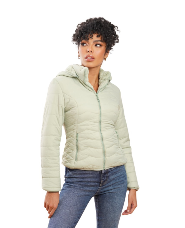 Chaqueta Impermeable Doble Faz Para Mujer