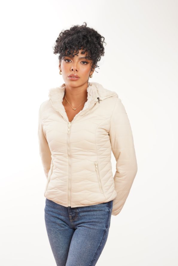 Chaqueta Impermeable Doble Faz Para Mujer