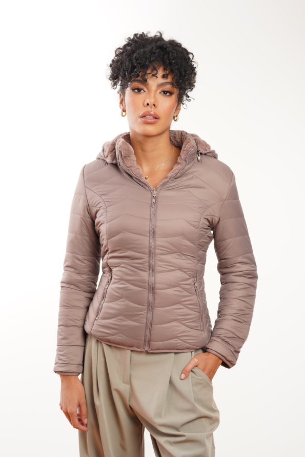 Chaqueta Impermeable Doble Faz Para Mujer