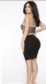 Vestido de mujer con un escote en V