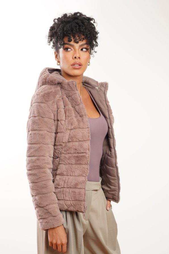 Chaqueta Impermeable Doble Faz Para Mujer