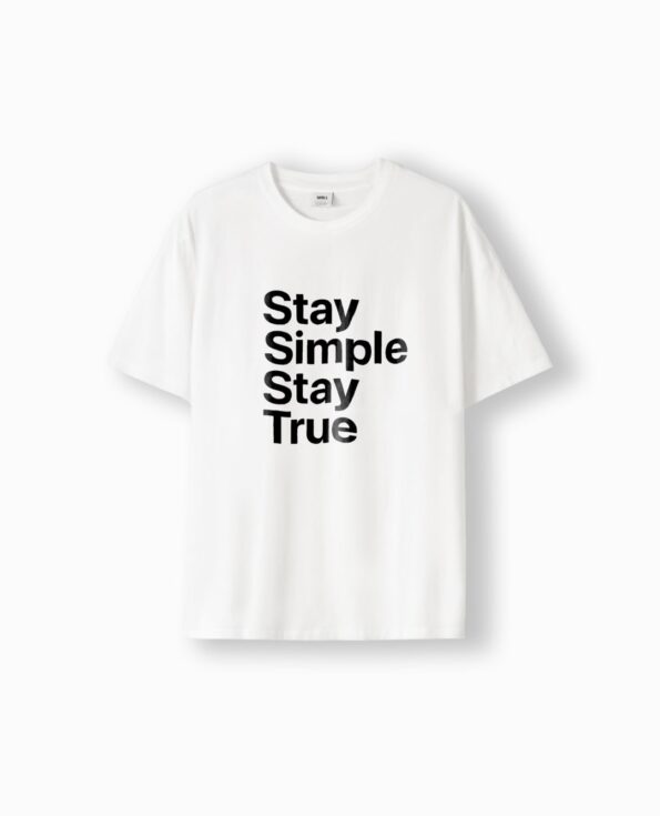 Camiseta de algodon stay simple stay gold