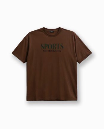 Camiseta de algodon spoorts manga corta color marrón