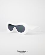 Gafas de sol blancas marco curvo