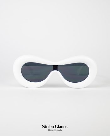 Gafas de sol blancas marco curvo