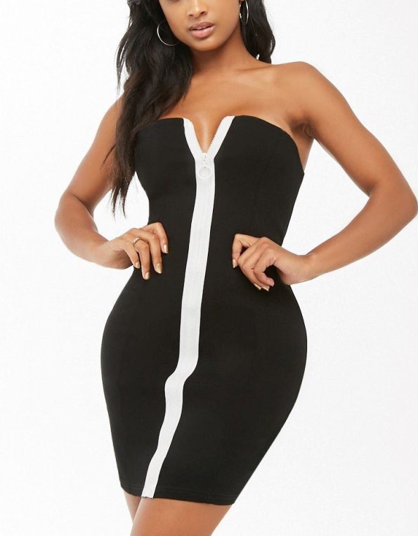 Vestido tubo con cremallera