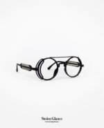 Gafas de sol transparentes circulares marco acetato