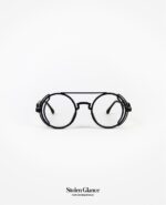 Gafas de sol transparentes circulares marco acetato