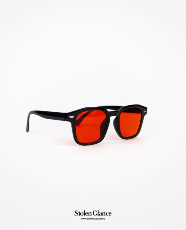 Gafa de sol lentes rojos
