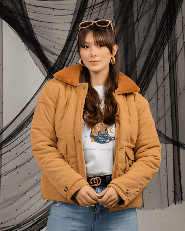 Chaqueta de mujer cardigan acolchada