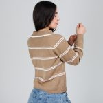 Buzo De Rayas Tejido Con Cremallera