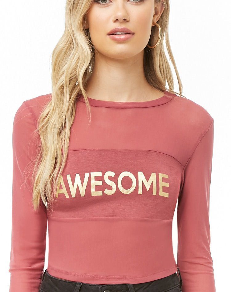 Blusa de malla grafico Awesome