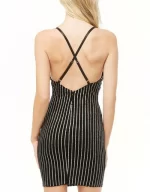 Vestido de terciopelo con lineas