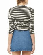 Blusa de rayas cruzado con cordón