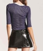 Blusa de contraste acanalado