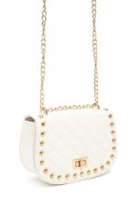 Cartera bandolera de piel sintética con tachuelas