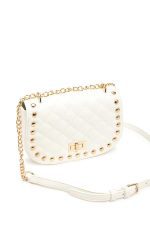 Cartera bandolera de piel sintética con tachuelas