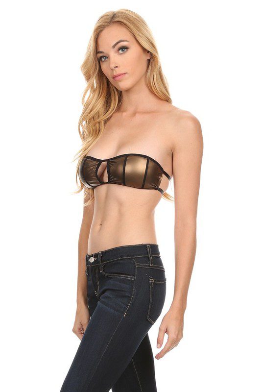 Bralette sin tiras con abertura