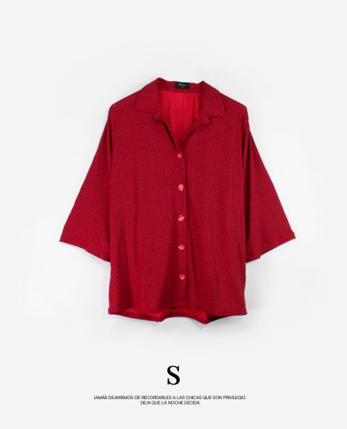 Blusa Roja Tres Cuartos