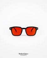 Gafa de sol lentes rojos