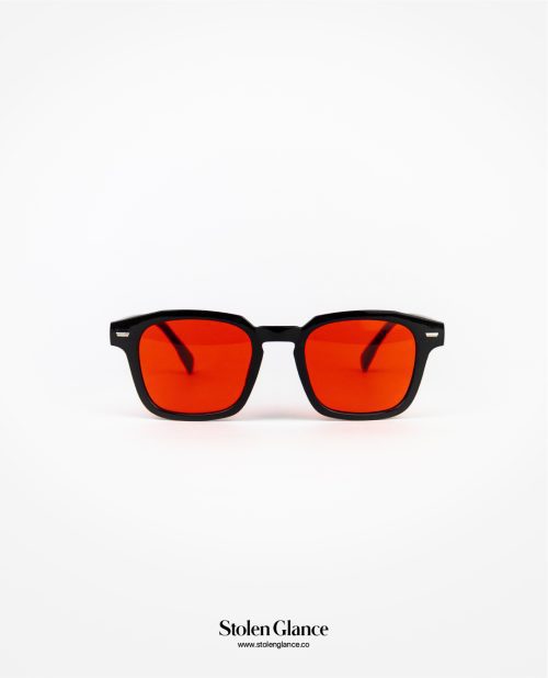 Gafa de sol lentes rojos