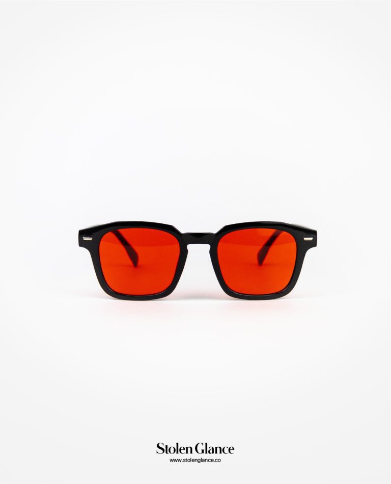 Gafa de sol lentes rojos