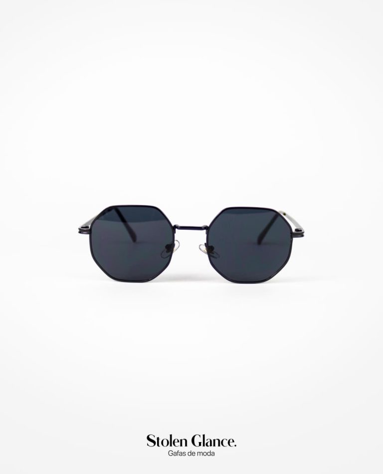 Gafas negras marco negro delgado