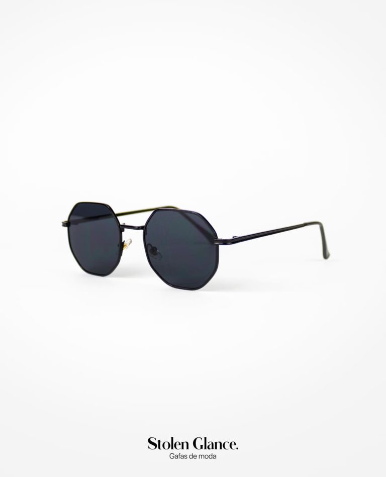 Gafas negras marco negro delgado