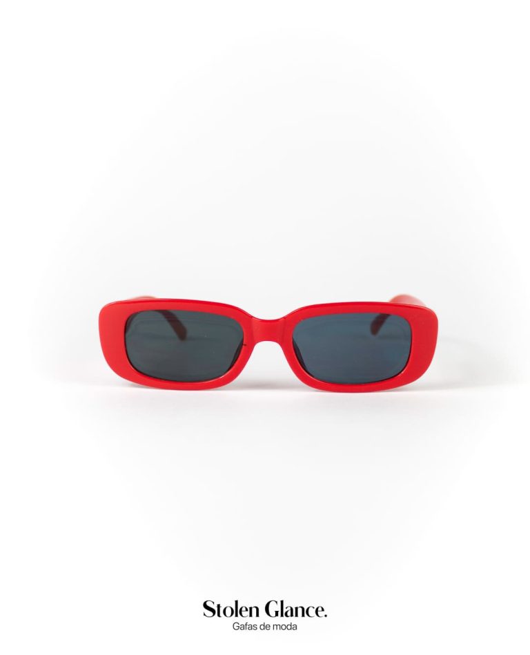 Gafas de sol rojas lente negro
