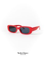 Gafas de sol rojas lente negro