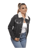 Chaqueta De Jean Ovejera Para Mujer