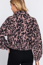 Chaqueta Piel Sintética Con Estampado De Animal Print