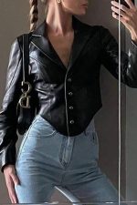 Chaqueta De Cuero Sintético