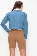 Chaqueta De Jean Ovejera Para Mujer